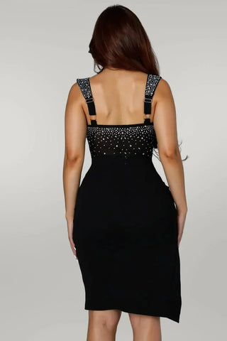 SOPHIA Rhinestone Bodysuit Skirt Set