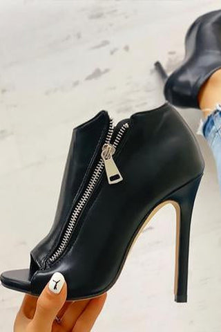 ALEXIS ZIP UP STILETTO BOOTIES