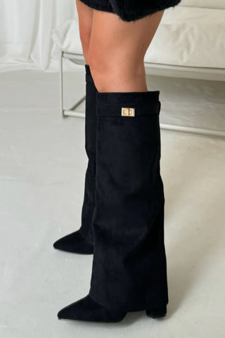  Fold Over Knee High Boots