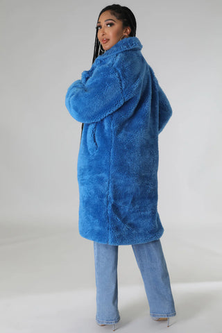 DRAYA FAUX FUR TEDDY COAT