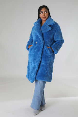 Plush Faux Fur Teddy Coat, Oversized Sherpa Winter Coat