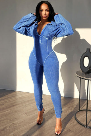 Ribbed Corset Jumpsuit