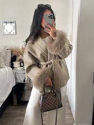 MIA FAUX FUR WRAP COAT